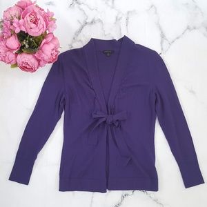 Lafayette 148 NY, Tie-Front Cardigan, Purple, S